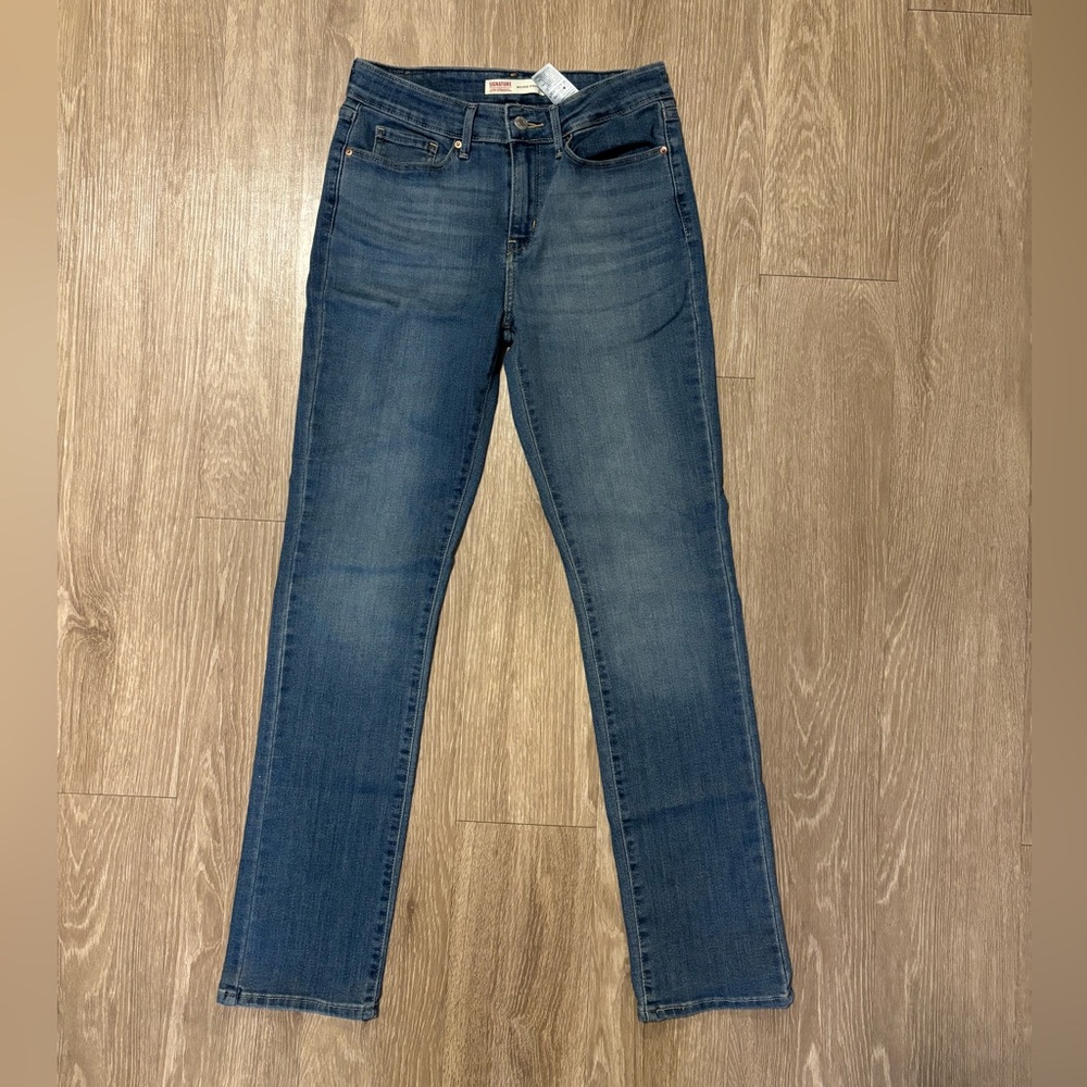Women’s Signature by Levi Strauss Dark Blue Straight Leg Jeans